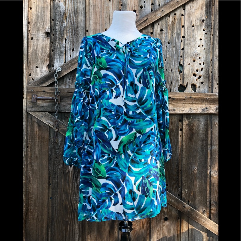 NEW Chloe Oliver Turquoise Chiffon Dress
